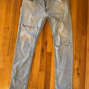 Hollister Light Blue Ripped Skinny Jeans